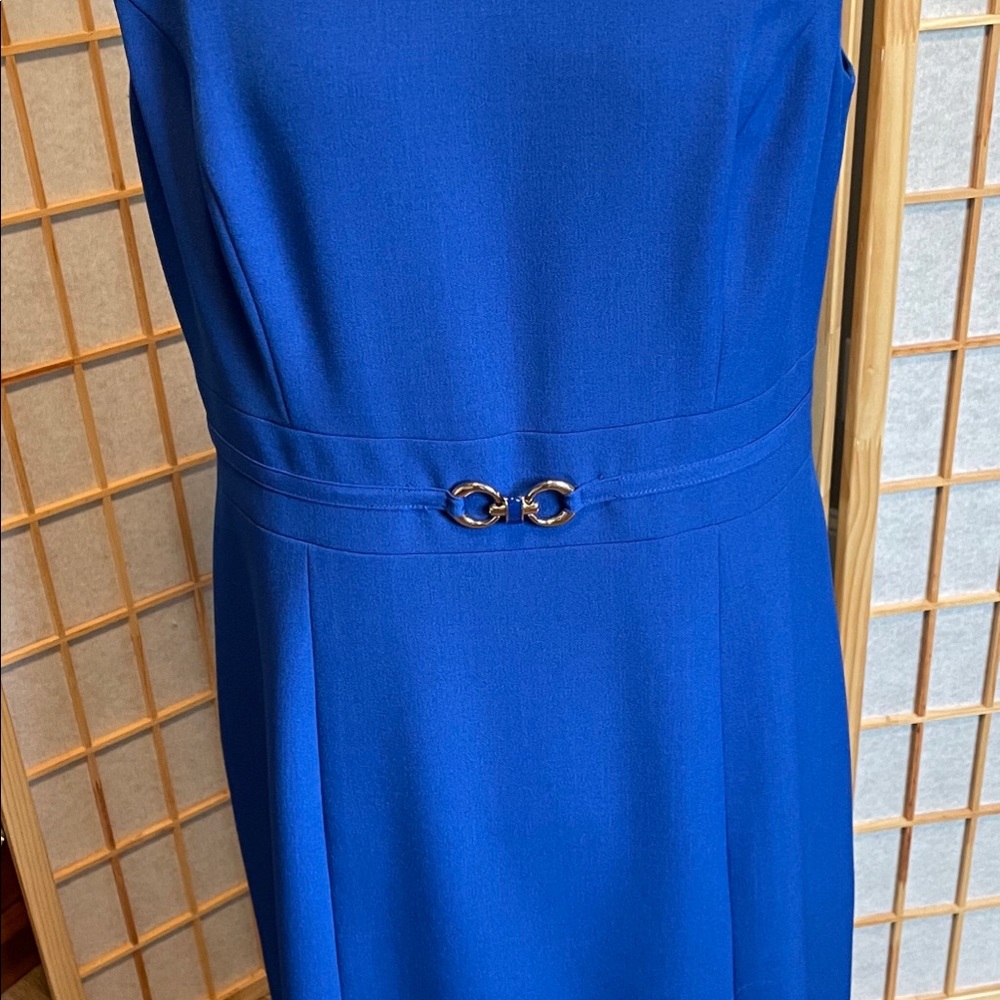 Cobalt blue sheath dress